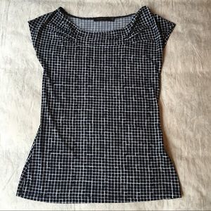 The Limited Small Black and White Print Blouse